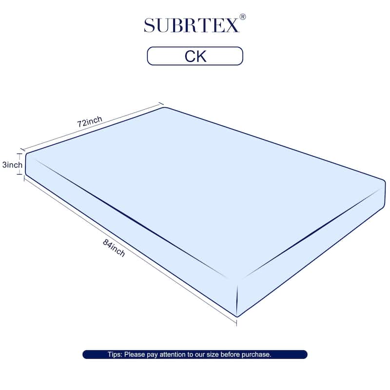 Subrtex Bamboo Removable Mattress Topper Protectors with Zipper