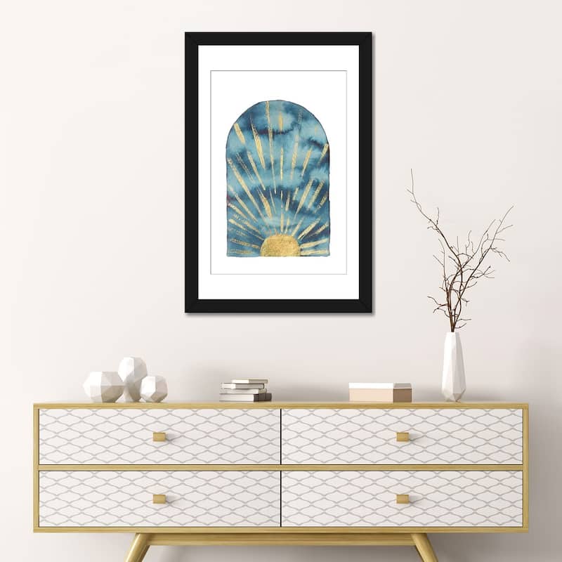 iCanvas "Navy and gold boho sunrise" by Whales Way