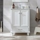 preview thumbnail 1 of 114, Sudio Design Bathroom Vanity Melissa Collection 24" Single Sink - Grain White with Marble Top