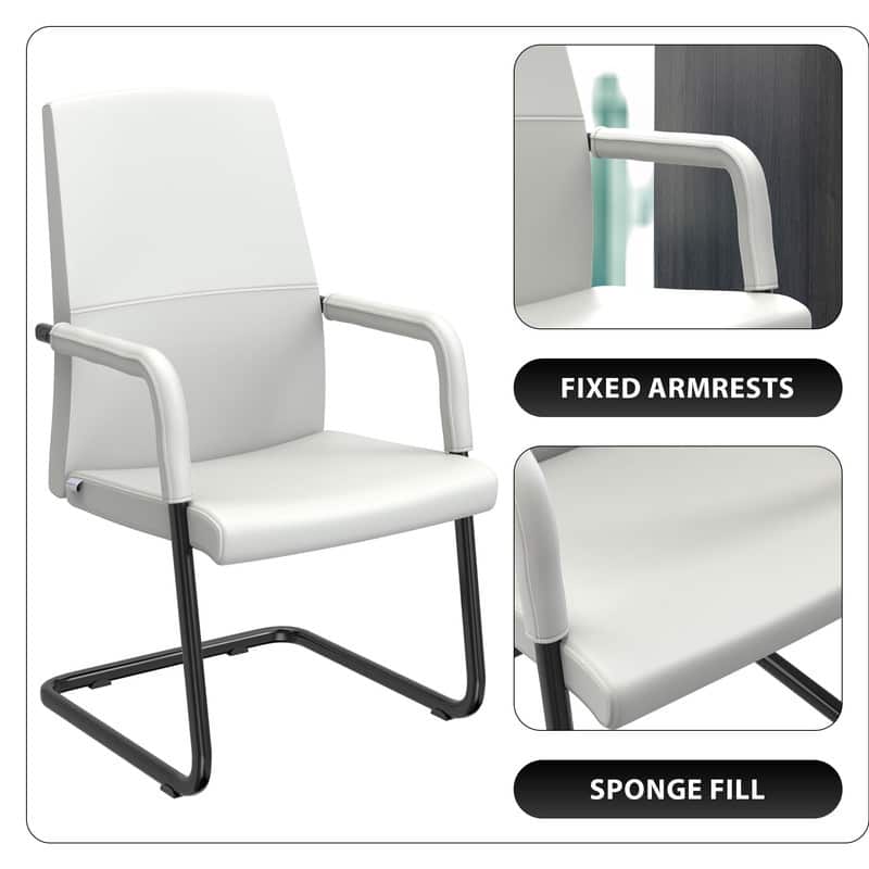 LeisureMod Evander Modern Faux Leather Office Chair with Aluminum Frame