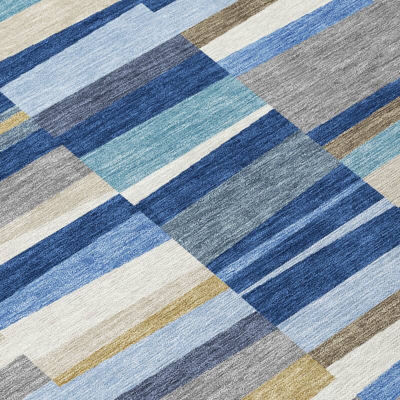 Machine Washable Indoor/ Outdoor Modern Antonito Chantille Rug