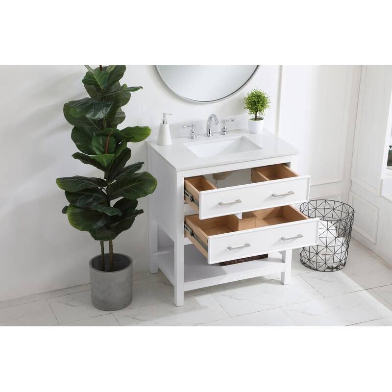 Elegant Lighting VF19030-BS Sinclaire 30" Free Standing Single Basin