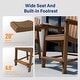 preview thumbnail 17 of 47, WINSOON 3PCs Tall Adirondack Chairs, Weather Resistant HIPS Balcony Chairs with Connecting Tray and Umbrella Hole