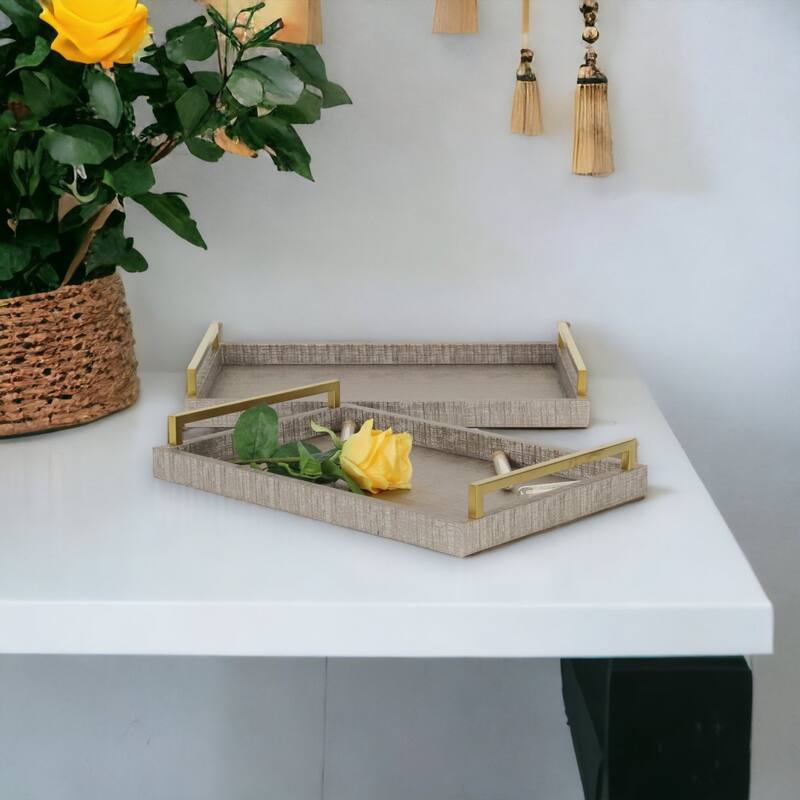 Lusan Black Vinyl Tray Set