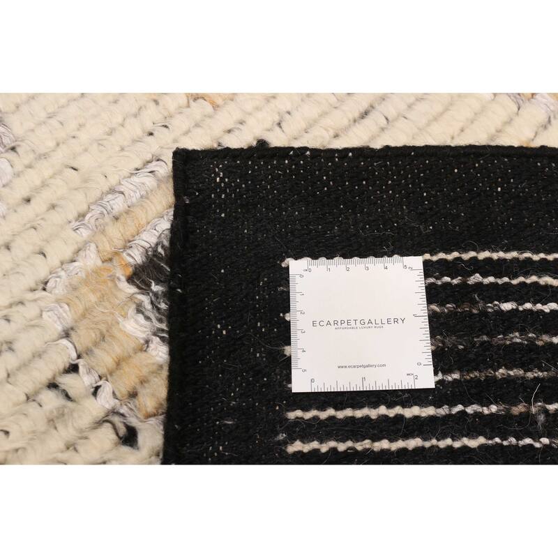 ECARPETGALLERY Hand-knotted Tangier Cream Silk, Wool Rug - 8'2 x 10'4