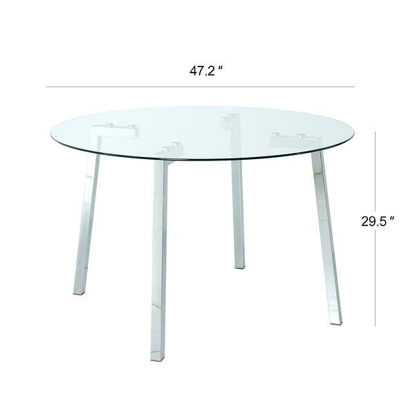 Modern minimalist ROUND glass dining table - Bed Bath & Beyond - 40736845