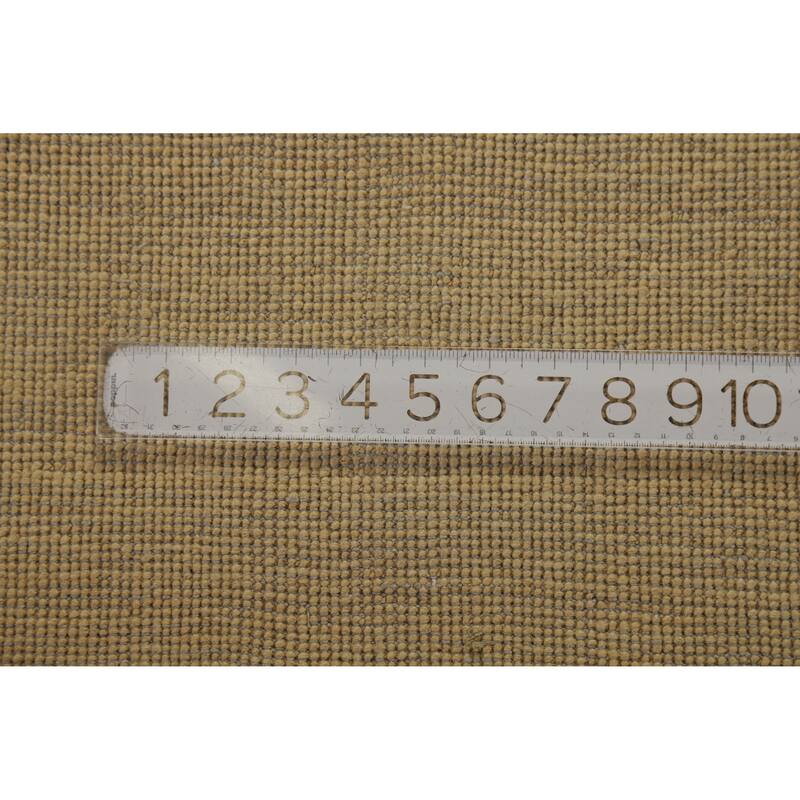 Hand Knotted Oriental 100% Wool Carpet Modern Solid Beige & Ivories Gabbeh Runner Rug - 10' 2'' X 3' 2''