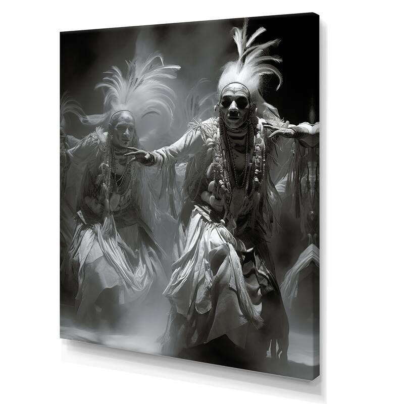 Designart "Native Art Dance Of Spirits" Native American Art Wall Art