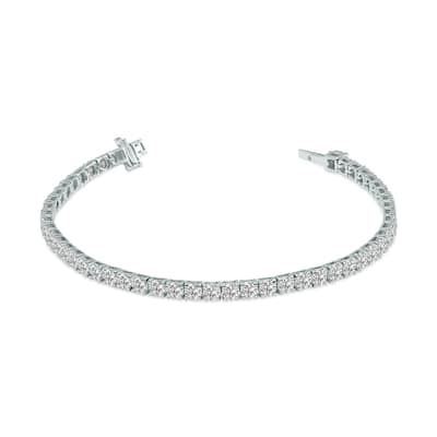Marquee 5 Carat TW Lab Grown Diamond Tennis Bracelet in 14K White Gold