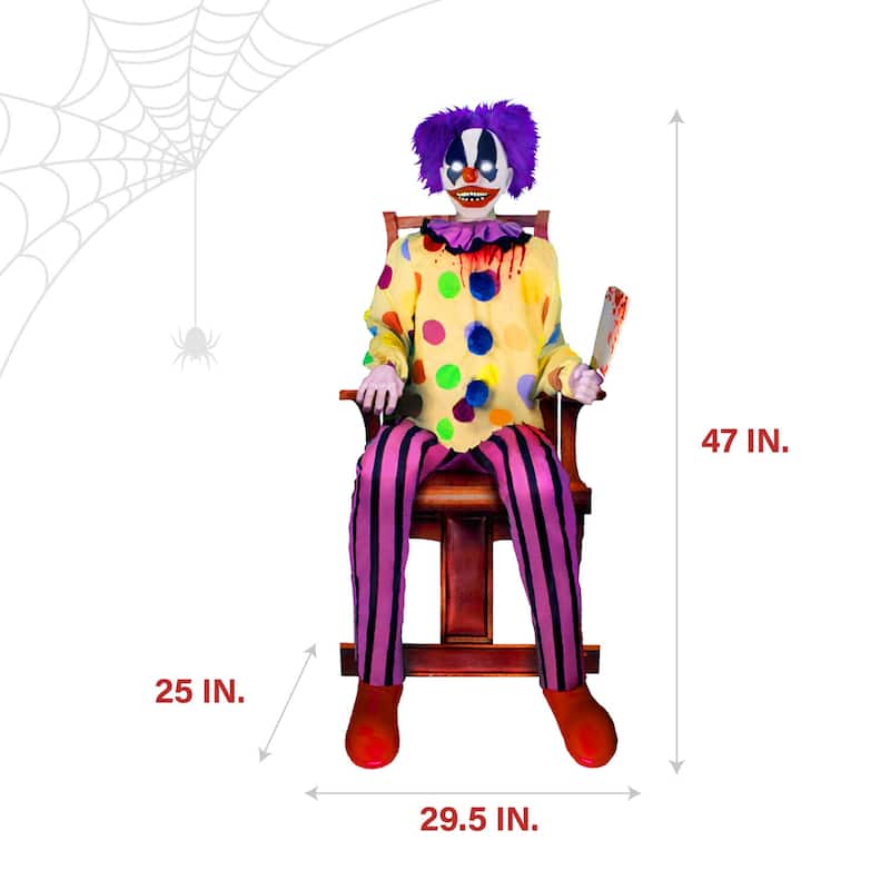 Motion-Activated Thrashing Clown with a Meat Cleaver by Tekky