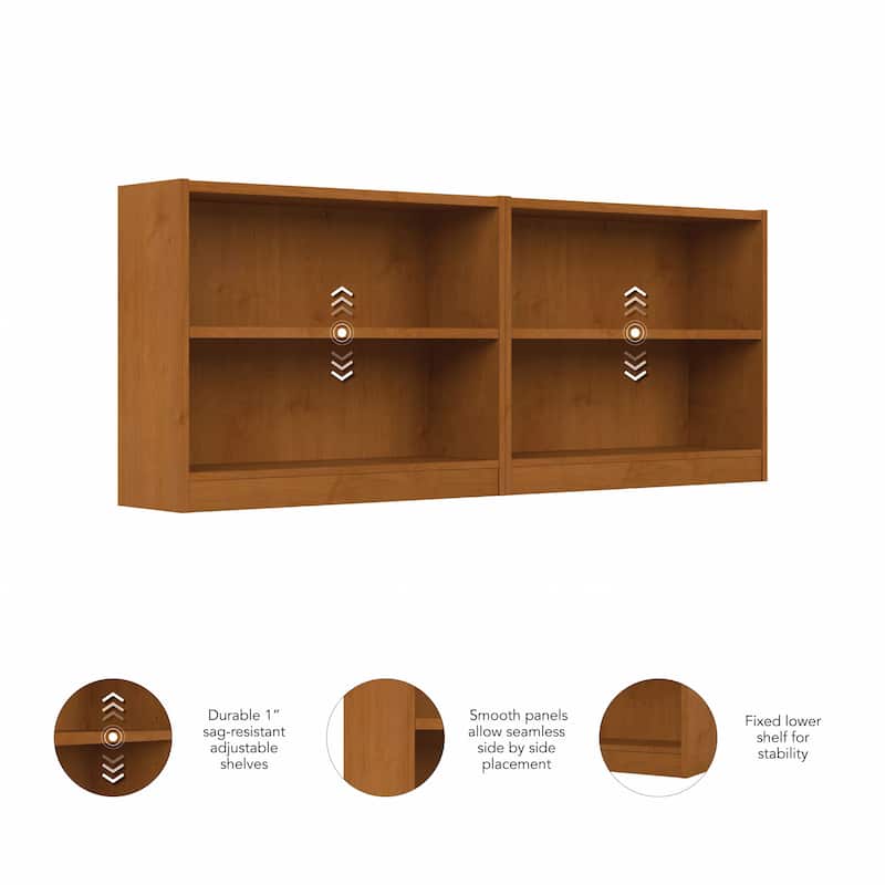 Universal Small 2 Shelf Bookcase Storage - Set of 2 by Bush Furniture.