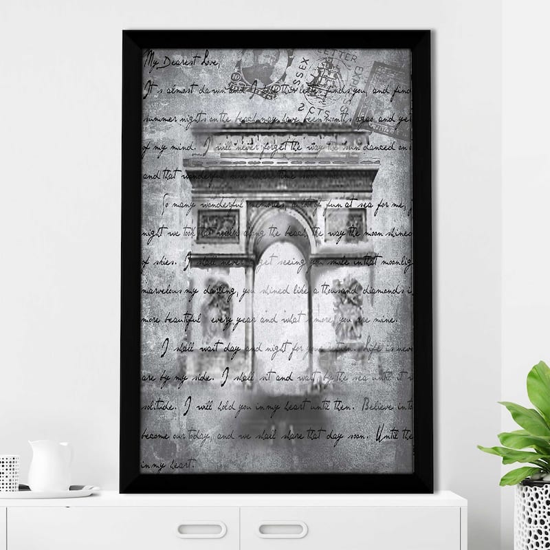 "Vintage Paris 1 in Grey" by Jodi Print on Acrylic