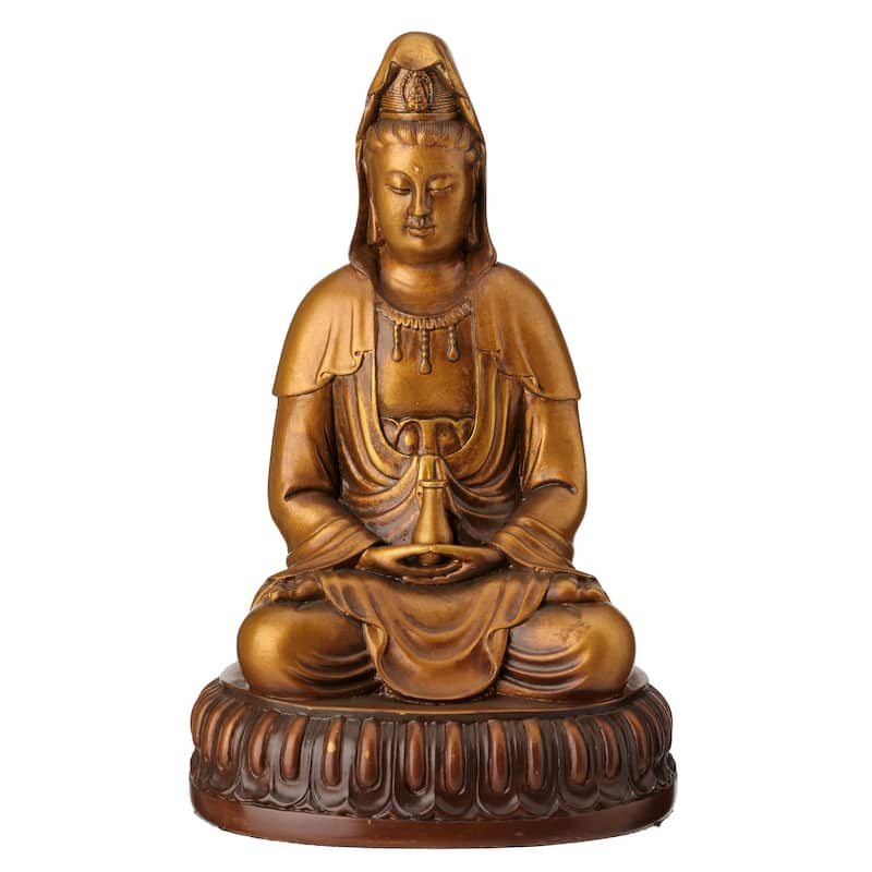 5.51" H GUANYIN Resin - 2.95"x3.54"x5.51"