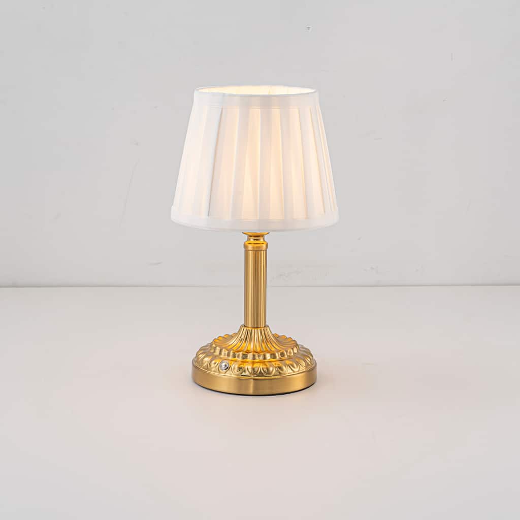 CraftHome 11'' Glam Cordless Table Lamp Touch Control with 3 Way Classic Elegant Dimmable Rechargeable LED Nightstand Lamp - W6"
