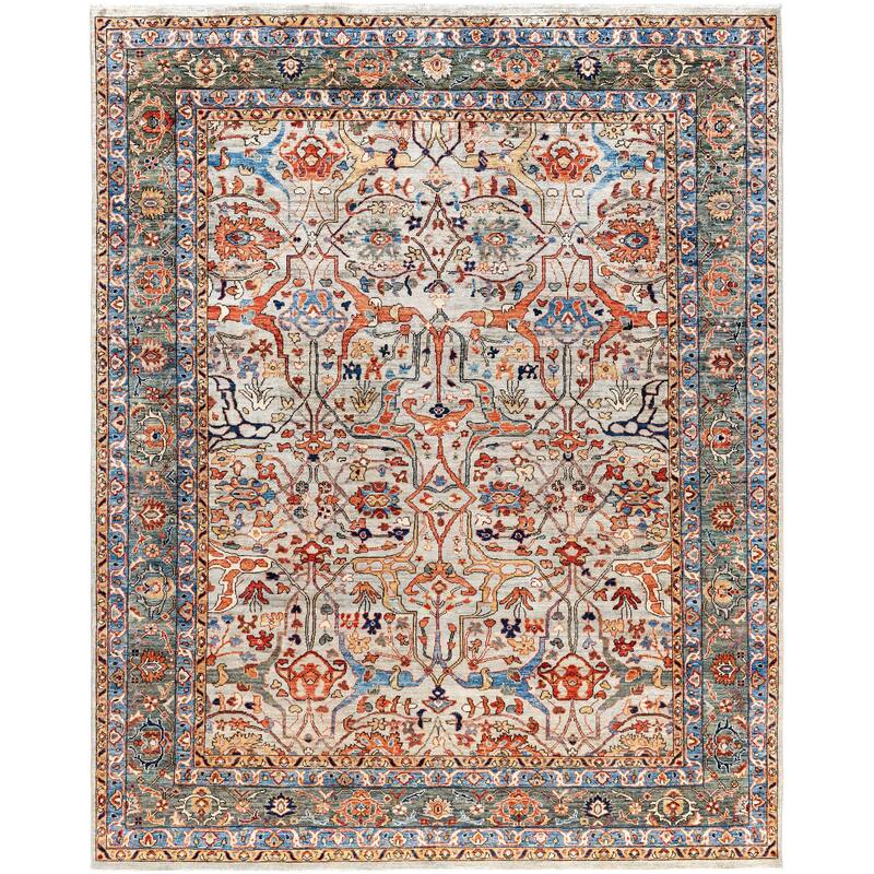 Serapi One-of-a-Kind Hand-Knotted Area Rug - Gray - 7' 11" x 9' 9"