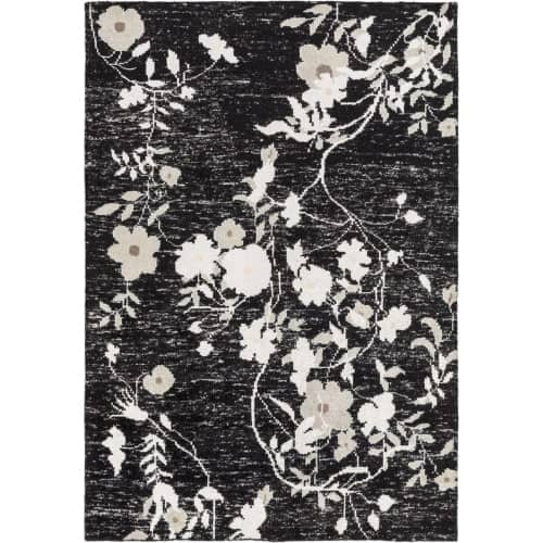 A1 Home Collections Outdoor Paisley Floor Mat & Doormat, Black