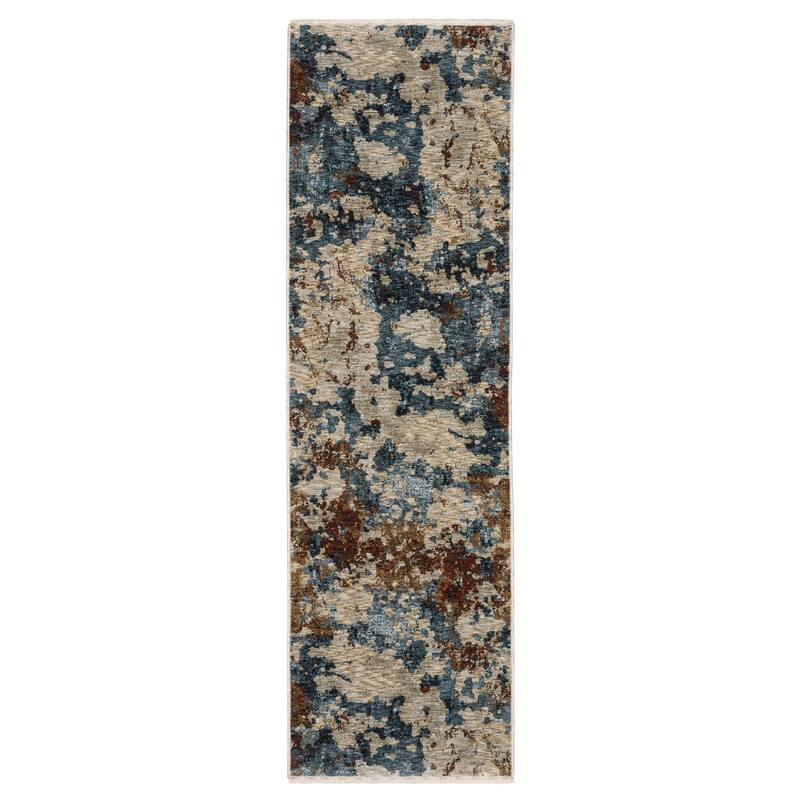 HomeRoots Abstract Modern Runner Area Rug