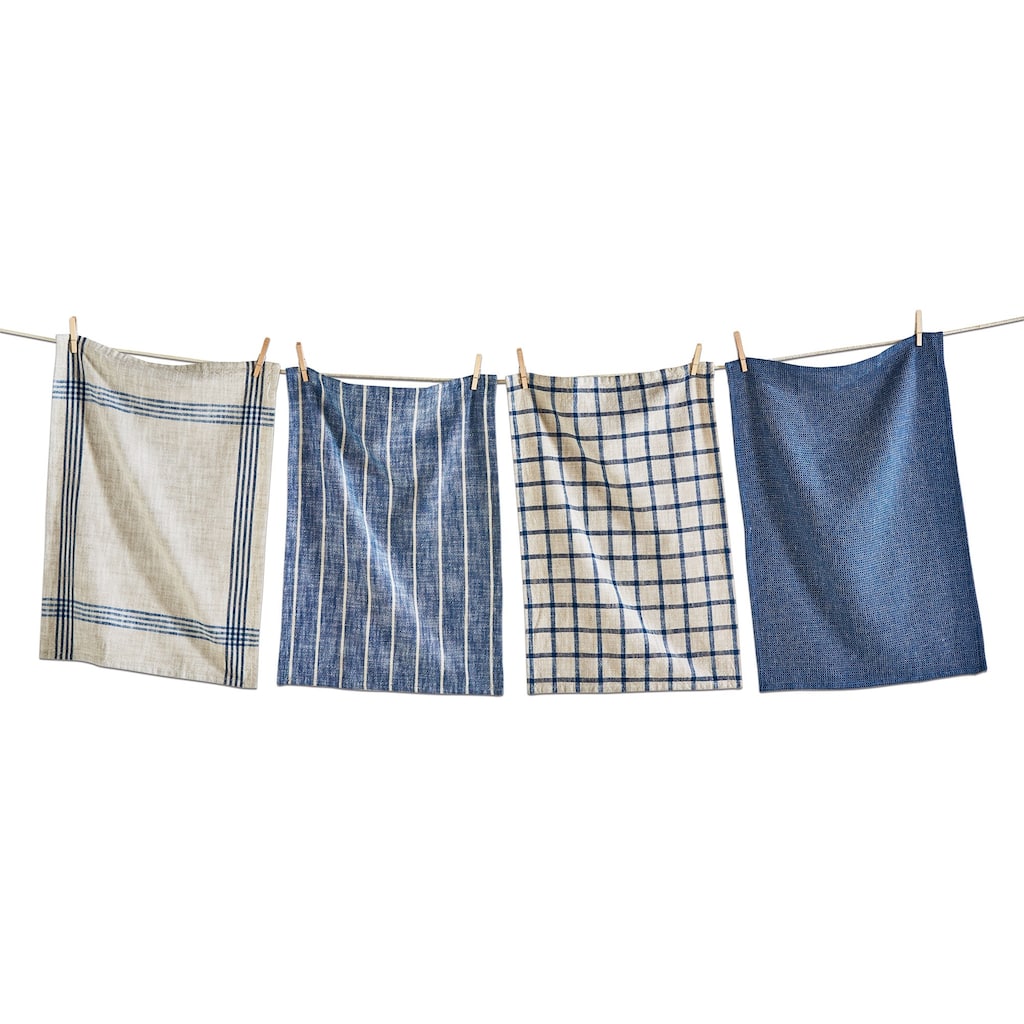 Canyon Woven Dishtowel Set Of 4 Midnight Blue Dish Cloth For Drying Dishes And Cooking