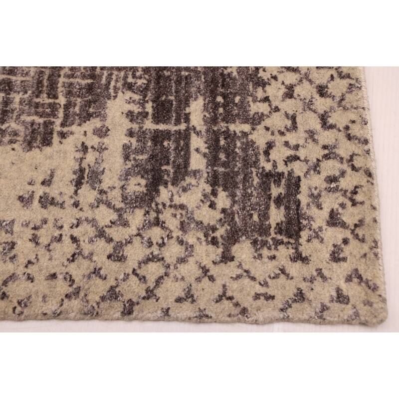 ECARPETGALLERY Hand Loomed Elysian Dark Grey Rug - 8'0 x 9'9