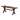 Wooden Trestle Style Base Bench, Brown