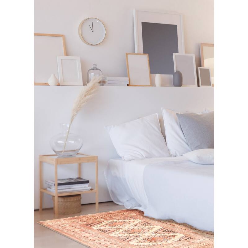 ECARPETGALLERY Hand-knotted Finest Peshawar Bokhara Beige Wool Rug - 2'7 x 3'9