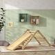 preview thumbnail 5 of 7, Wooden 4 in 1 Indoor Playground with Ramp & Seesaw, Climbing Toys for Toddlers聽