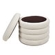 preview thumbnail 5 of 7, Jennifer Taylor Home Fuji 19" Upholstered Tufted Round Storage Ottoman