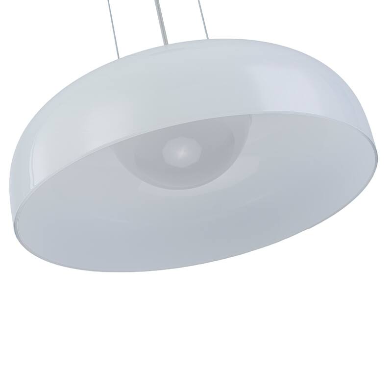 Single Light LED Pendant with Milky White Glass Shade Dimmable Modern