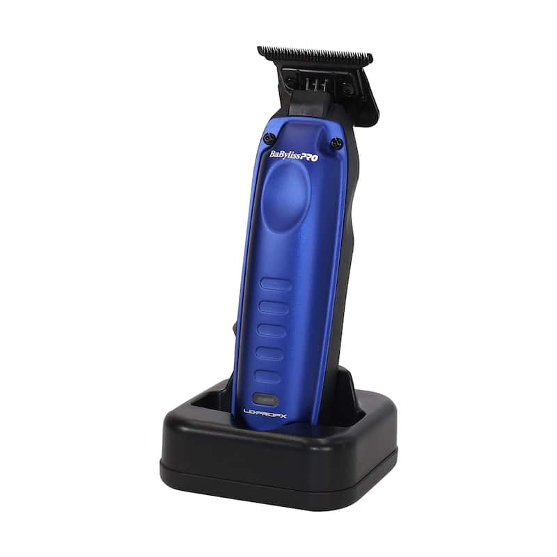 BaBylissPRO FXONE LO-PROFX High Performance Low Profile Compact Trimmer - Blue (FX72) + Barberology 9 Inch Clipper Comb