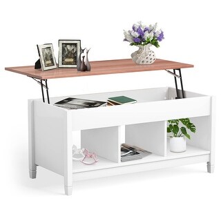 Lift Top Coffee Table with Hidden Compartment and Separated Open ...