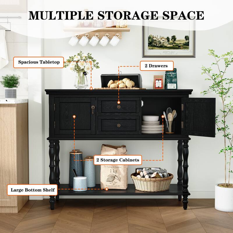 Farmhouse Wood Console Table