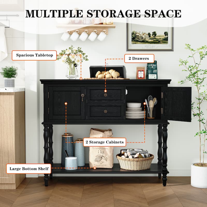 Farmhouse Wood Console Table