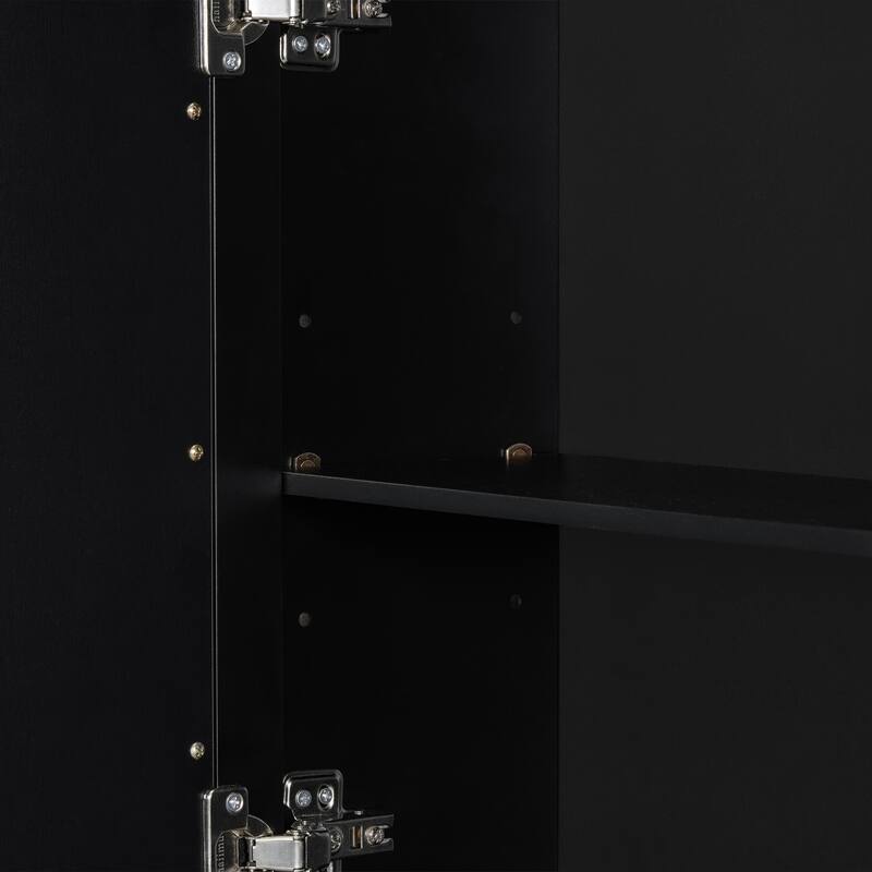 GDFStudio - Nathaniel Brooks Modern Wall Mounted Medicine Cabinet with Mirror and Versatile Storage Design