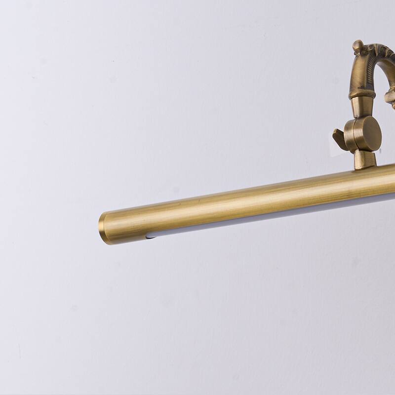 17 in Sculptural Antique Brass LED Vanity Light - 17 in