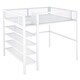 preview thumbnail 6 of 7, White Metal Loft Bed with 4-Tier Shelves and Storage