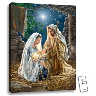 Shop 24 X 18 Beige And White Holy Family Back Lit Wall Art With