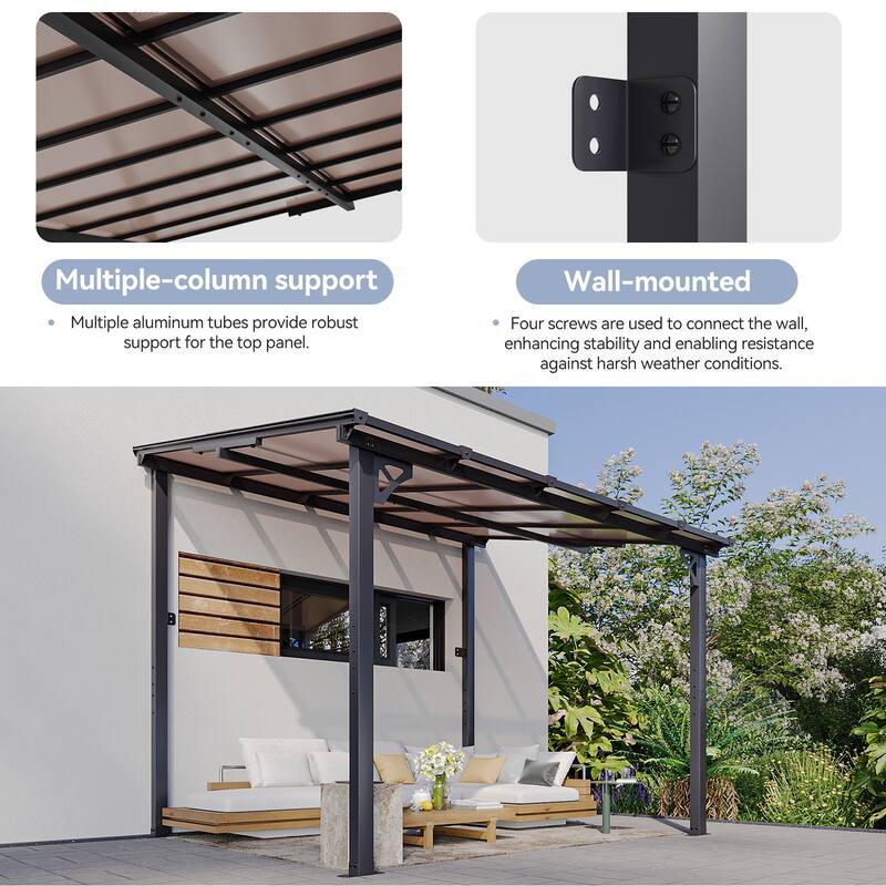 Gazebo for Patio, Gazebo Pergola with Sloped Roof