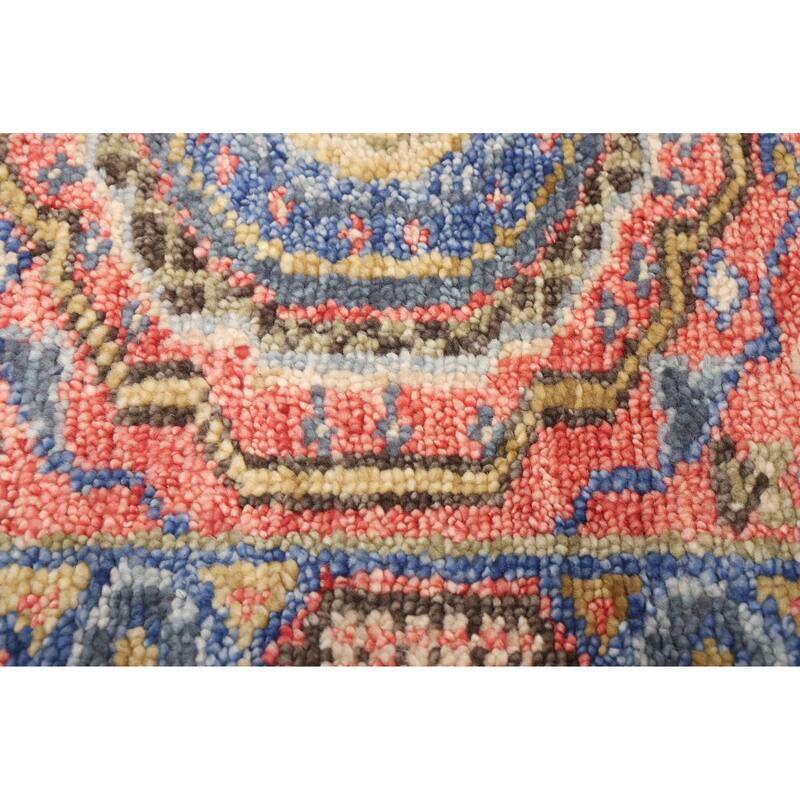 ECARPETGALLERY Hand-knotted Mamluk Coral Wool Rug - 2'8 x 7'11