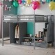 preview thumbnail 17 of 30, Multifunctional Loft Bed,Full Size Loft Bed with Wardrobe,Low Storage Table and Storage Staircase,White/Gray Gray