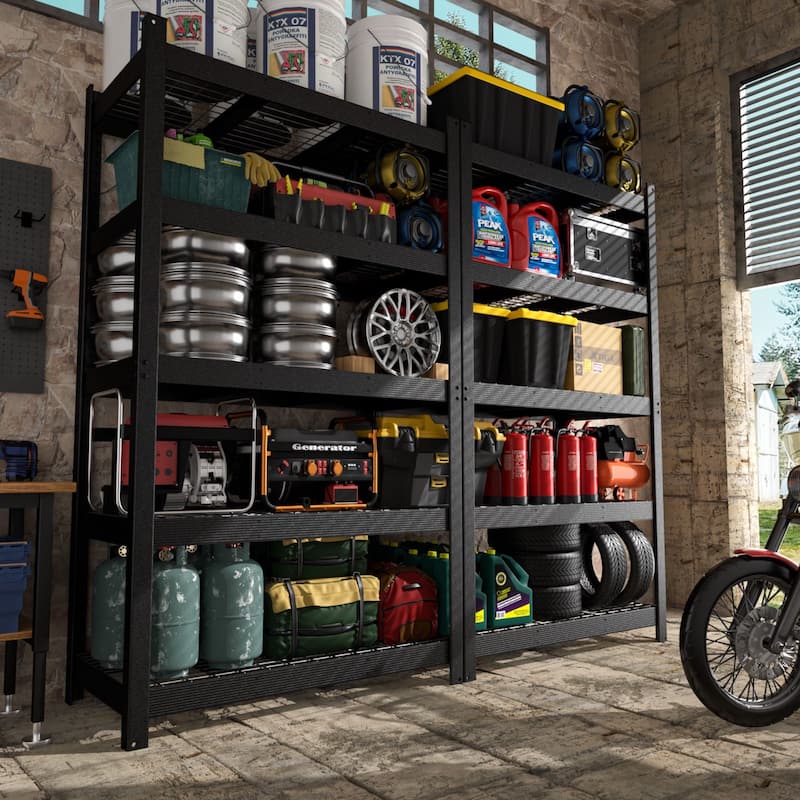 VEIKOUS 5-Tier Heavy Duty Metal Shelving Unit, 3000LBS Capacity Adjustable Storage Shelves for Garage & Pantry Organization - 48.03"×24.41"×83.78"