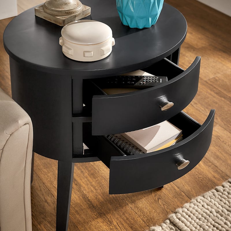 Aldine 2-drawer Oval Accent Table by iNSPIRE Q Bold