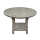 preview thumbnail 4 of 3, Round Wooden Counter Height Table with 1 Shelf in Light Grey - Light Grey