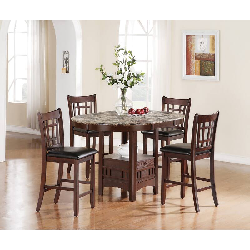 Meerson Transitional Espresso Counter Height Stools (Set of 2)