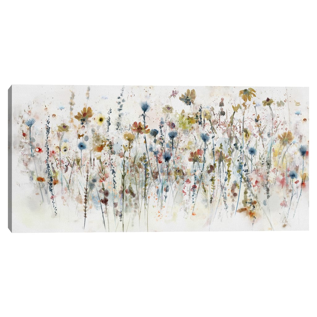 Watercolor Wildflowers Canvas Art Print