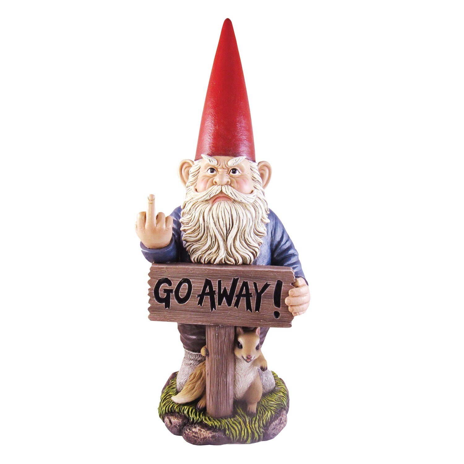 Shop Dwk Corporation Funny Go Away Garden Gnome Grumpy Lawn