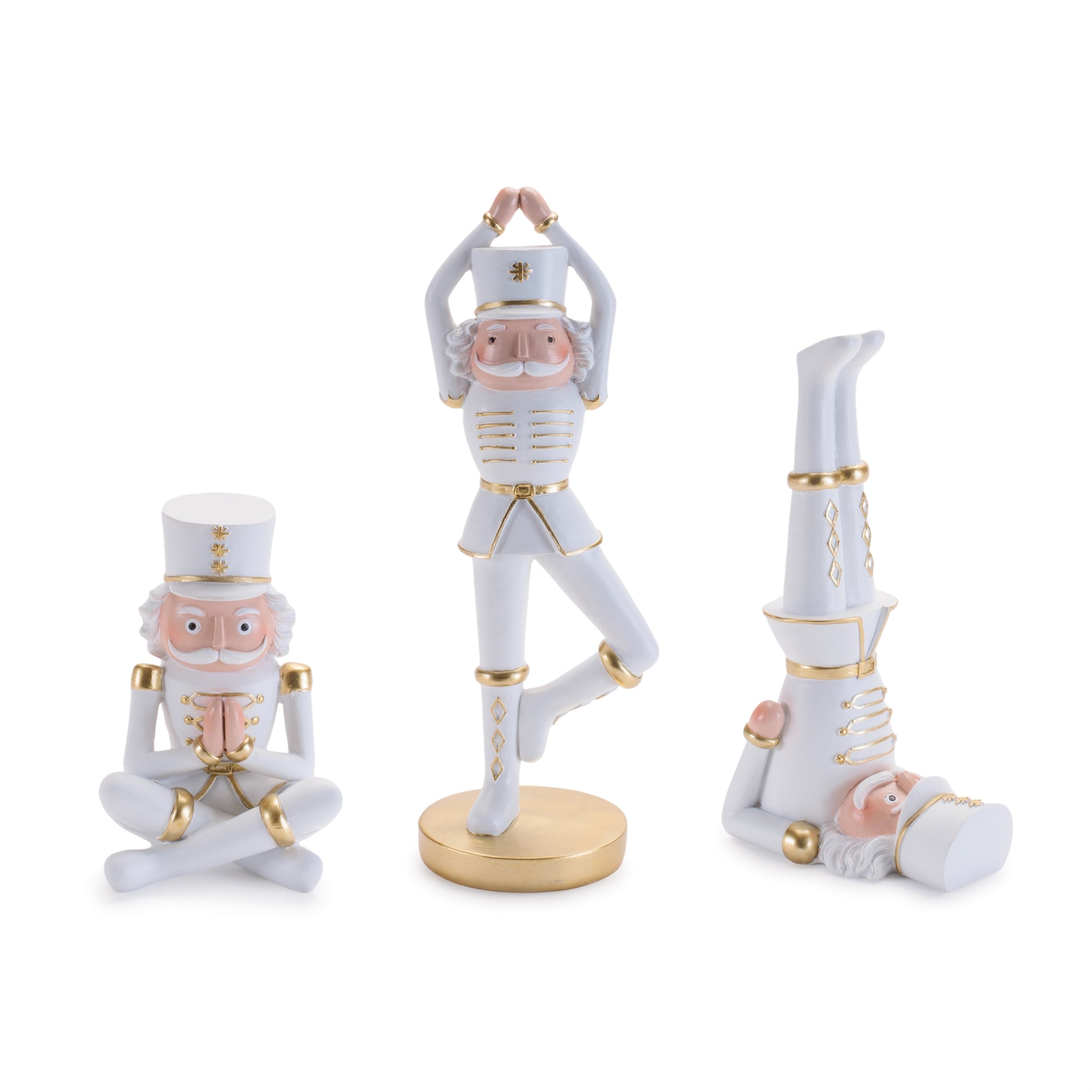 Yoga Nutcracker Soldier Figurines (Set of 3)