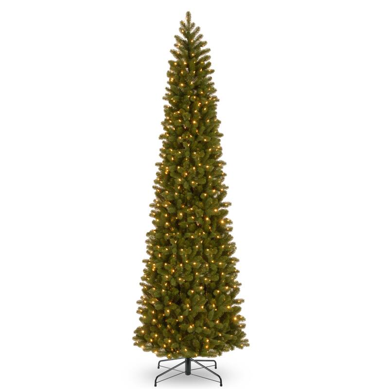 National Tree Company 12 ft. Downswept Douglas Firl Slim Tree with Dual Color LED Lights - 12ft.