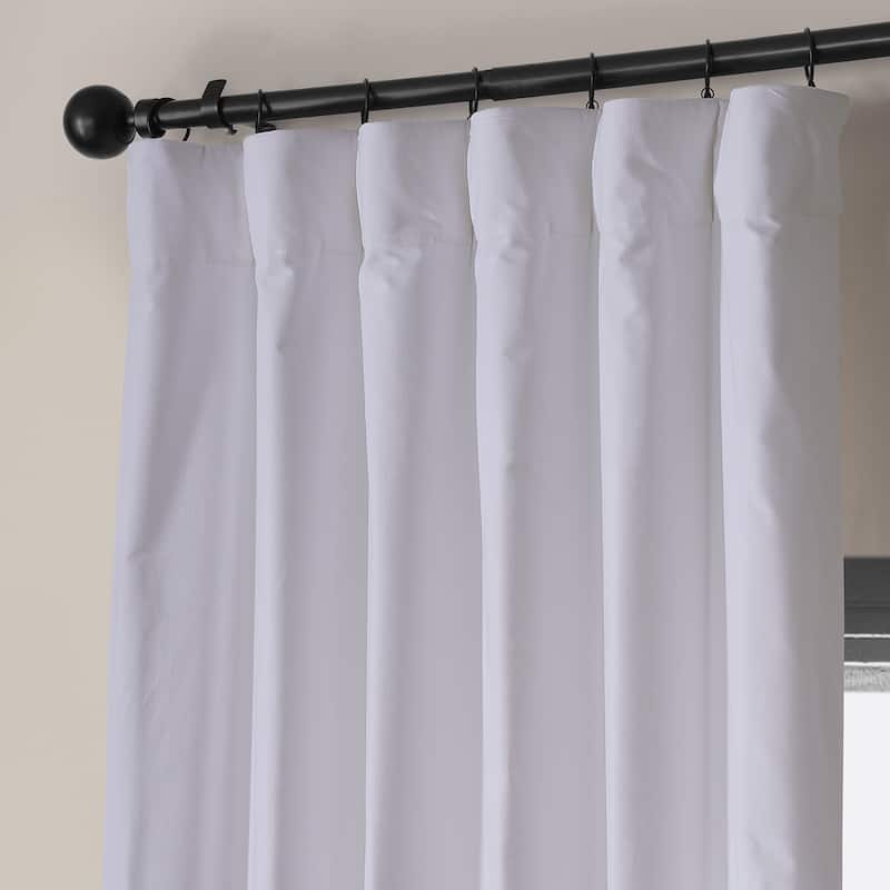 Exclusive Fabrics Vintage Cotton Velvet Room Darkening Curtains - Luxurious Drapery in Timeless Elegance (1 Panel)