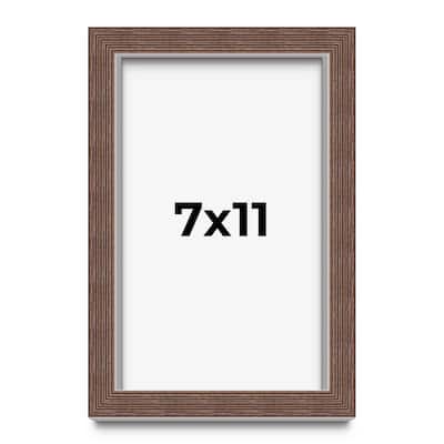 7x11 Shadow Box Frame Brown | 1.125 inches Deep Real Wood Rustic