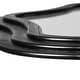 preview thumbnail 13 of 11, Glitzhome 33.5"D Modern Black Tripled Wood Frame Wavy Wall Mirror
